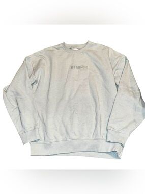 essence Light Gray Crewneck Sweatshirt